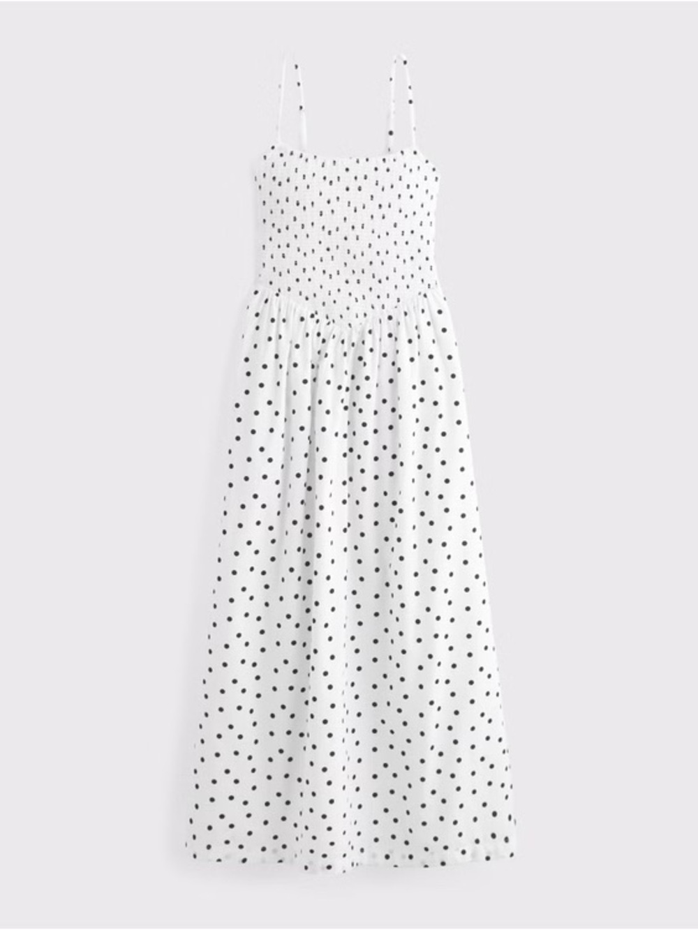 Abercrombie & Fitch White Dress with Black Dot Print